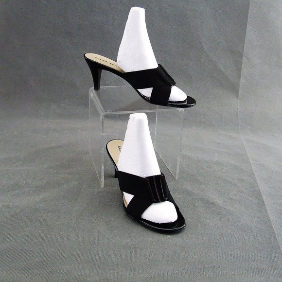Ellen Tracy Comfy Strappy Sandals Open Toe Mules Heels 8 M - Picture 3 of 6